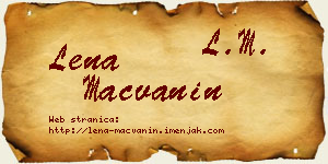 Lena Mačvanin vizit kartica
